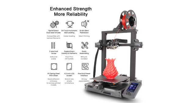 Über Creality Ender-3 S1 Dual Z-Achse Sprite Direct Dual-Gear Extruder 3D-Drucker