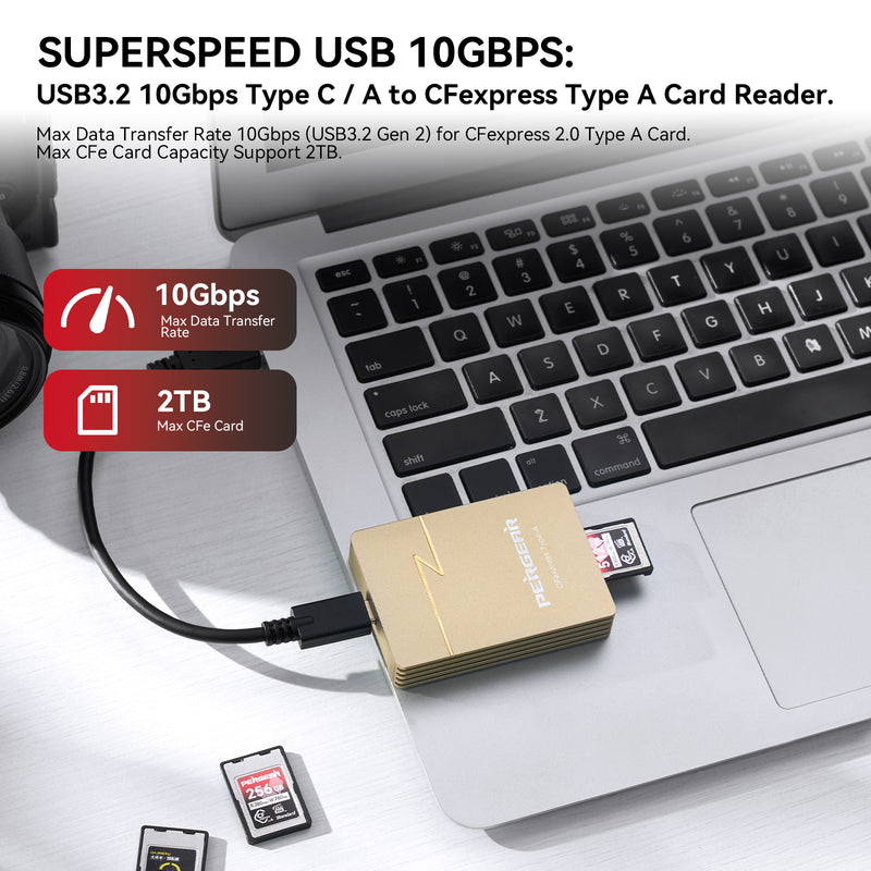 Pergear Standard 256 GB VPG200 verifiziert CFexpress Typ A-Speicherkarte für Sony Alpha- und FX-Kameras