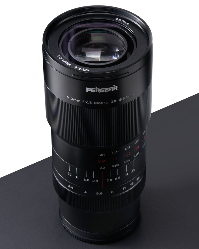 Pergear 100mm F2.8 Vollformat-Ultra-Makroobjektiv mit 2-facher Vergrößerung