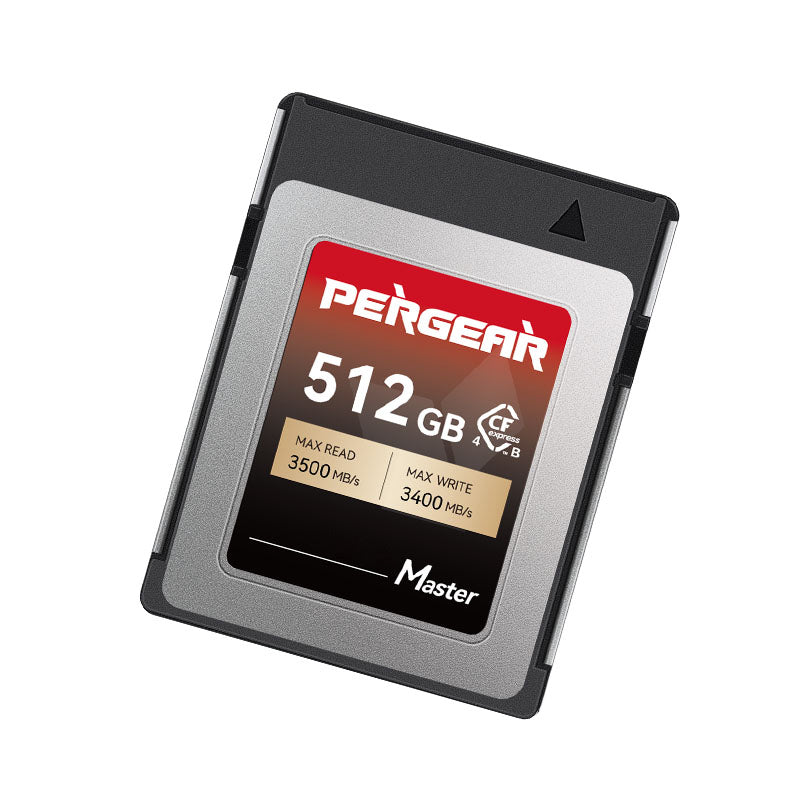Pergear 512 GB CFexpress 4.0 Typ B-Speicherkarte – Hochgeschwindigkeits-Workflow für Canon, Nikon, Panasonic, Fuji und DJI Ronin 4D