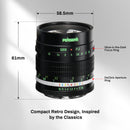 Pergear 50mm F1.2 APS-C MF-Objektiv mit großer Blendenöffnung für X/E/Z/RF- und M4/3-Bajonettkameras