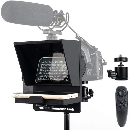 Pergear Mini Portable Adjustable Teleprompter für die Smartphone/ DSLR Aufnahme