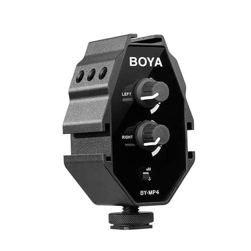 BOYA BY-MP4 2-Kanal-Audioadapter für Smartphone, DSLR und Camcorder