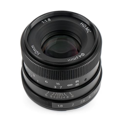 Pergear 50mm F1,8 Manuelles Objektiv für Sony E, M4/3 und Fuji X Mount