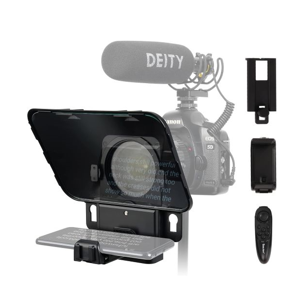 Desview T3 Teleprompter mit Fernbedienung für Smartphone-Tablet