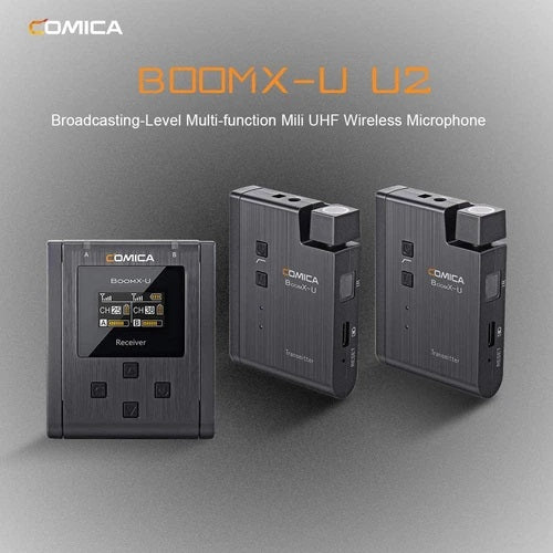 Comica BoomX-U U2 Drahtloser Lavalier-Mikrofonsystem mit 48 Kanälen