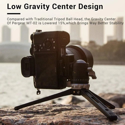 Pergear MT-02 Mini Stativ mit 360° Fluid Rotation Kugelkopf
