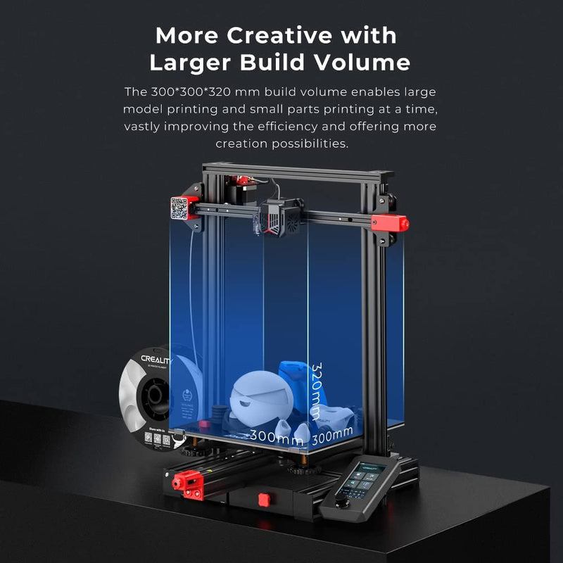 Creality Ender 3 Max Neo FDM 3D-Drucker 300*300*320mm CR-Touch duale Z-Achse Upgrade des roten Metallextruders