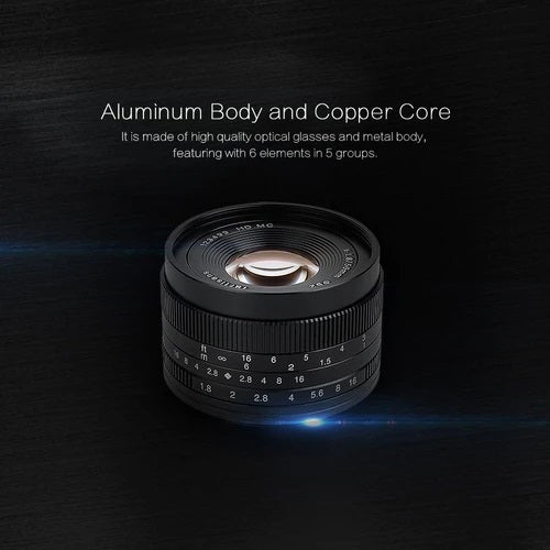 7artisans 50mm F1,8 APS-C Manuelles Objektiv für Fuji/ M4/3 Mount