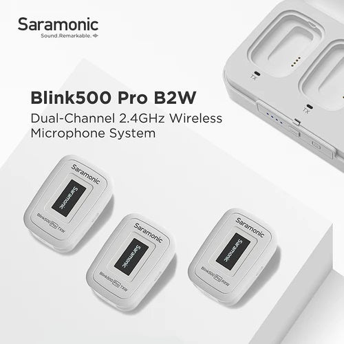 Saramonic Blink 500 Pro B2W Funkmikrofon für Smartphone/Kamera (TX+TX+RX) Weiß