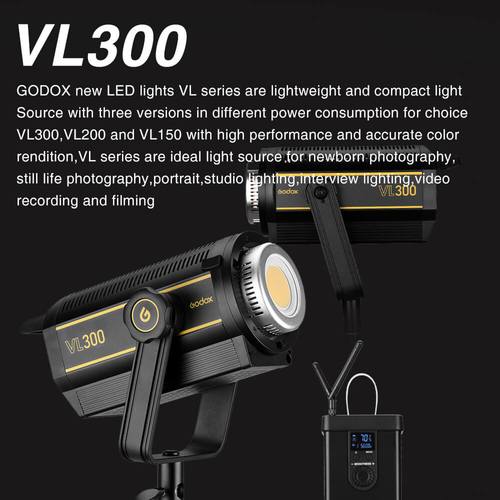 Godox VL150 / 200 / 300, LED-Videoleuchte mit BD-04 Barndoor Kit
