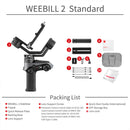 Zhiyun-Tech WEEBILL-2 3-Achsen-Gimbal-Stabilisator mit rotierendem Touchscreen, 2021 neue Version