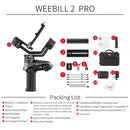 Zhiyun-Tech WEEBILL-2 3-Achsen-Gimbal-Stabilisator mit rotierendem Touchscreen, 2021 neue Version