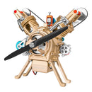 Teching V2 Zylinder Automotor Modellbausatz für Geschenk / Spielzeug