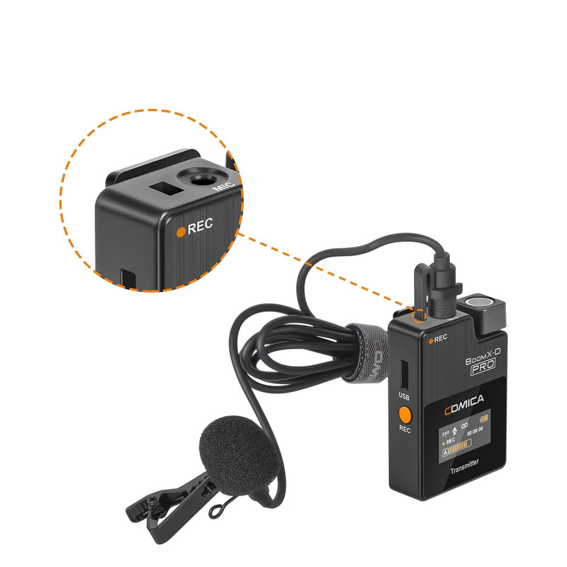 Comica BoomX-D PRO, 2,4 G digitales Dual-Kanal-1-Trigger-2-Funkmikrofon