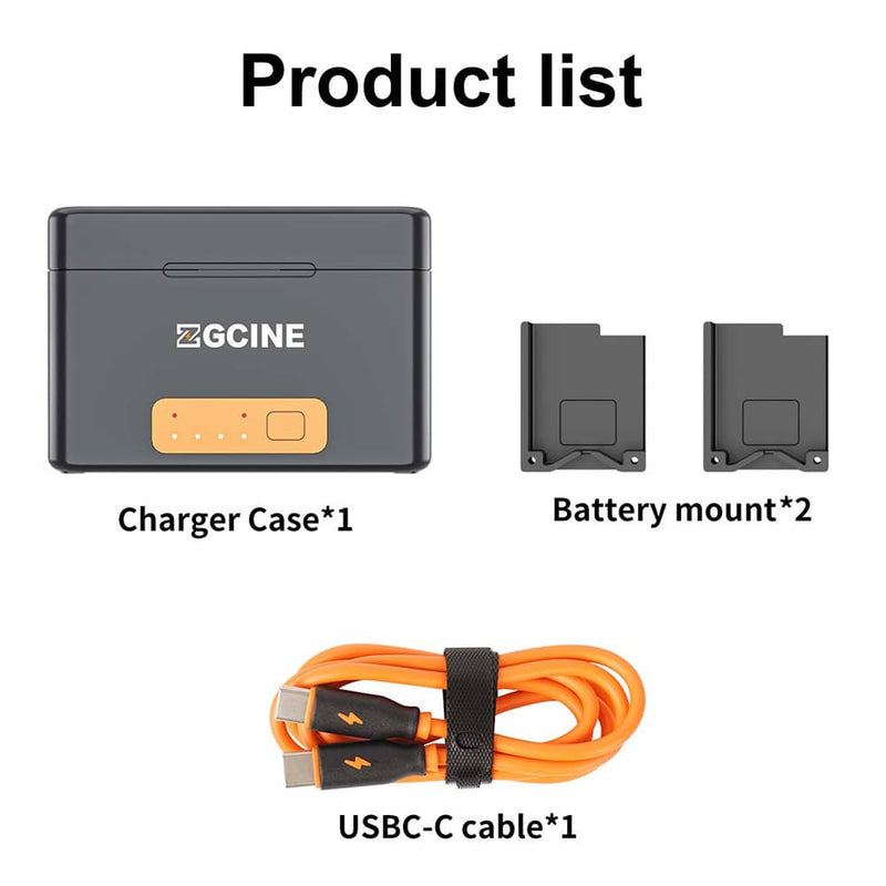 ZGCINE G10 Mini Kabelloses Ladecase für Gopro Hero 10 Hero 9/8/7/6/5 Akku