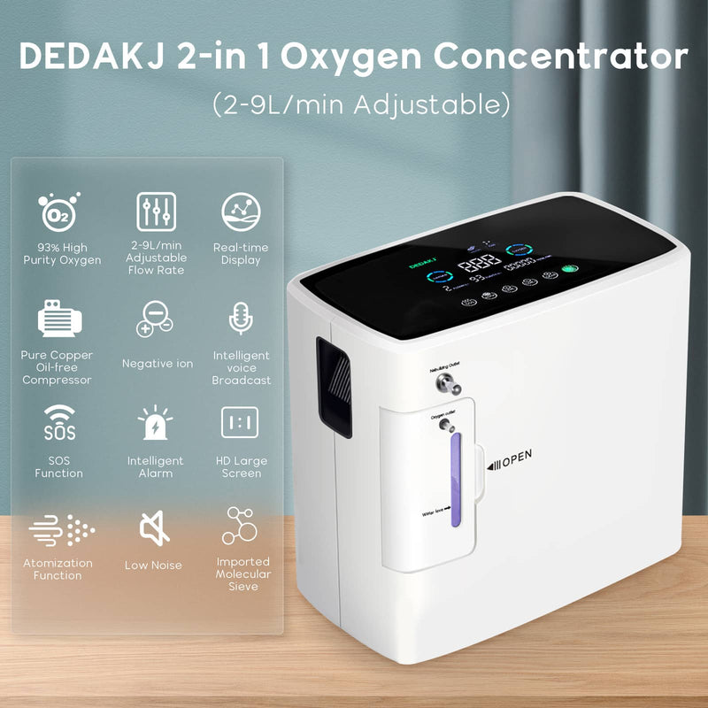 DEDAKJ DE-2SW 2-9L/min Sauerstoffkonzentrator/Zerstäuber