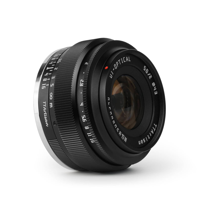 TTArtisan 50 mm F2 Vollformat-Objektiv für Fuji, Sony, Canon, Nikon und M4/3 spiegellose Kameras