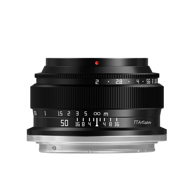 TTArtisan 50 mm F2 Vollformat-Objektiv für Fuji, Sony, Canon, Nikon und M4/3 spiegellose Kameras